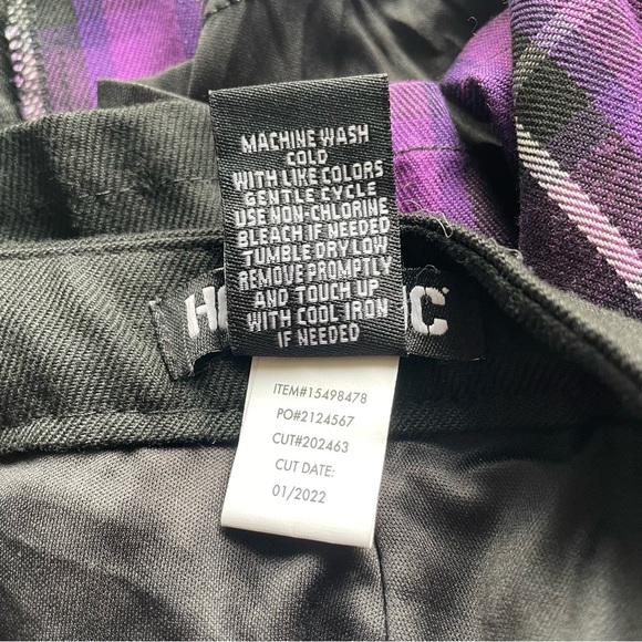 Hot Topic, Purple & Black Pleated Tartan Kilt-Syle Mini Skirt Size Small - Picture 4 of 6